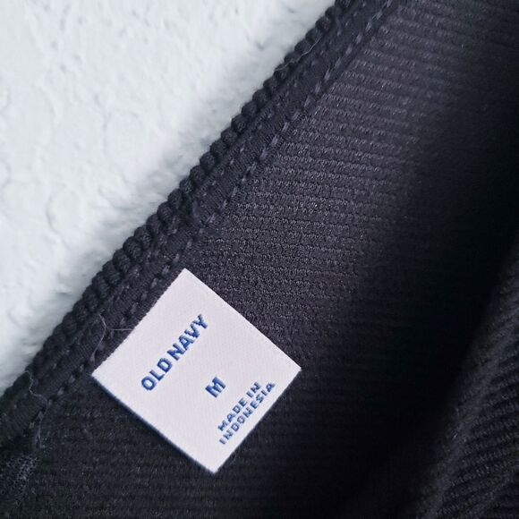 Old Navy Black Sleeveless V-neck Ribbed Wide Leg Jumpsuit - Picture 3 of 5